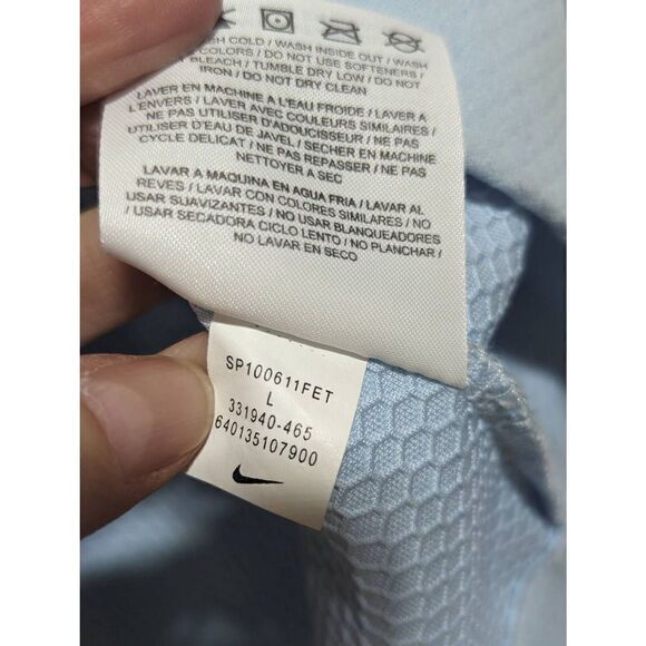 Nike Golf Women's Light Blue Dri-Fit 1/4 Zip Textured Pull-Over Sweatshirt Large - Picture 8 of 8